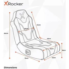 X Rocker Shadow 2.0 Gaming-Stuhl Schwarz/Gold