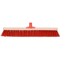 TRIZERATOP Straßenbesen mit Stielhalter 40 cm Rot
