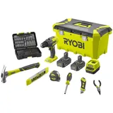 RYOBI R18PD3-220TAH inkl. 2 x 2,0 Ah Akkus + 7-tlg. Werkzeug-Set