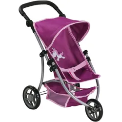 Puppenbuggy KNORRTOYS "Lio - UMA. Das Einhorn - lila", lila (uma. das einhorn, lila), Puppenwagen, KinderB:35,5cm H:63,5cm T:59cm, Metall, Kunststoff, Stoff, B:35,5cm H:63,5cm T:59cm