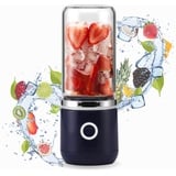 Blend In® Blender 2.0 - Smoothie Maker, USB Standmixer, Mini Mixer To Go mit Trinkbecher - Auch perfekt als Eiweißpulver Shaker oder für Grüne Smoothies - Borosilikatglas Becher mit Twist Off Deckel