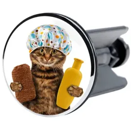 Sanilo Bad-Accessoire-Set, 3-tlg., Shower Cat - braun