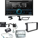 Kenwood DPX-7300DAB Bluetooth DAB CD USB Einbauset für T6 Sharan 2 Beetle