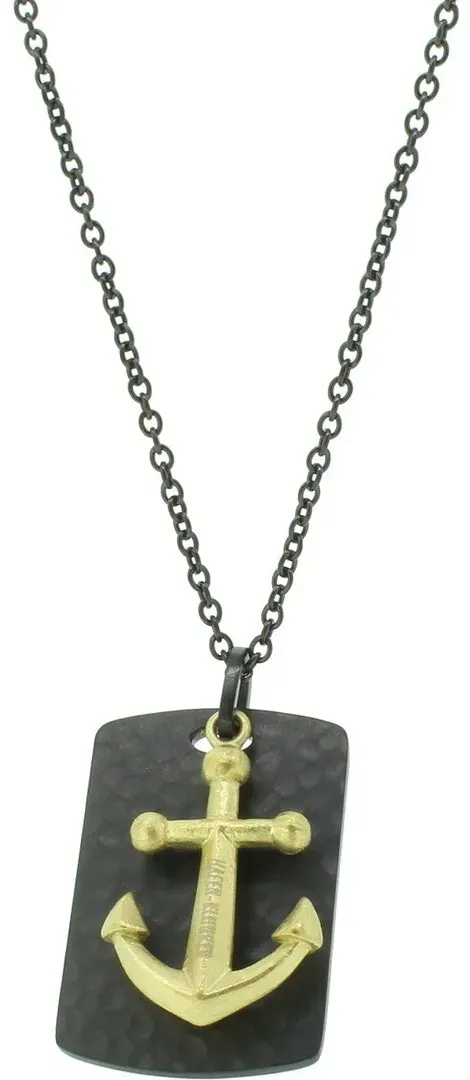 HAFENKLUNKER - HALSKETTE - Anker - schwarz gold