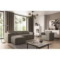 Fun Möbel Ecksofa Schlafsofa inkl. Sessel WALDO, Stoff Brooklyn