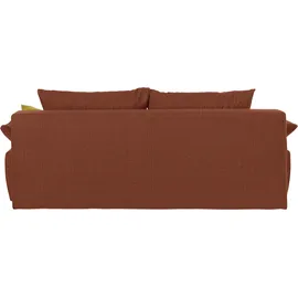 Collection AB Schlafsofa Kunstleder 2-Sitzer Orange