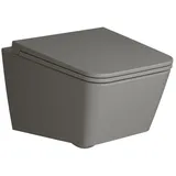 Vitra Equal Wand-WC mit WC-Sitz Steingrau matt