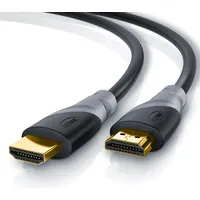 CSL HDMI-Kabel 2.0b, 4K UHD, Full HD, 3D, 3-fach geschirmt, High Speed mit Ethernet, HDMI Typ A - 12,5m