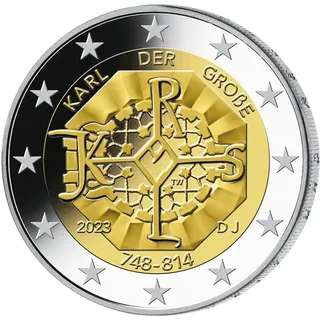Deutschland 2023: 2 Euro Gedenkmünze "1275. Geburtstag Karl der Große"