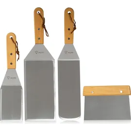 BBQ-Toro Grillwender 4-teilig Edelstahl silber