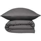 SCHIESSER Ella Uni Dunkelgrau 155 x 220 cm + 80 x 80 cm