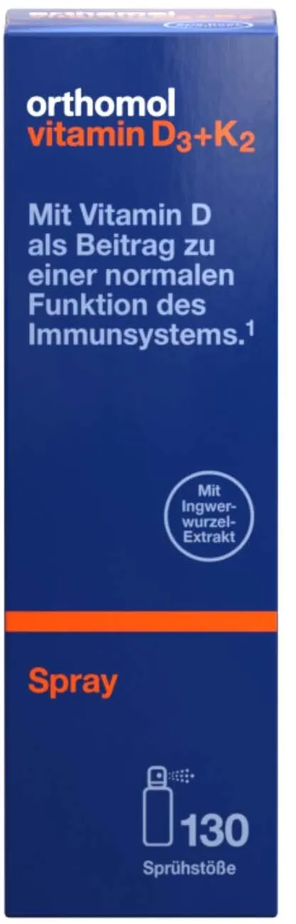 Orthomol Vitamin D3+K2 Spray - Nahrungsergänzungsmittel zur Stärkung des Immunsystems - mit Vitamin D3 und K2 MK7