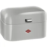 Wesco Single Grandy cool grey, Brotkasten in der Farbe grau, pulverbeschichtetes Stahlblech, Lüftungslöcher und stabiler Handgriff, 22 x 26,8 x 17,5 cm