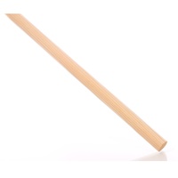 Besenstiel, Holz, stabiler Besenstab mit Rundkopf, Länge: 200 cm, Durchmesser: 24 mm