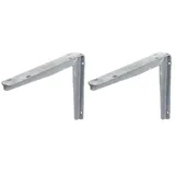 GAH Alberts Alberts 800826 Konsole T-Profil | wahlweise in verschiedenen Ausführungen | für extreme Beanspruchung und Belastung | feuerverzinkt Höhe 200 mm | Tiefe 250 mm | 2er Set