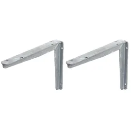 GAH Alberts Alberts 800826 Konsole T-Profil | wahlweise in verschiedenen Ausführungen | für extreme Beanspruchung und Belastung | feuerverzinkt Höhe 200 mm | Tiefe 250 mm | 2er Set