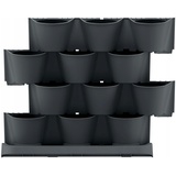 Prosperplast Cascade Garden aus Kunststoff in Anthrazitfarbe 68,5 x 19 x 54,6 cm