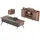 aea Sideboard 90 x 75 x 220 cm Braun/Grau