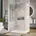 Duschabtrennung Walk-In Nano Echtglas Milchglas-Streifen 10mm Wandprofil Chrom 120cm