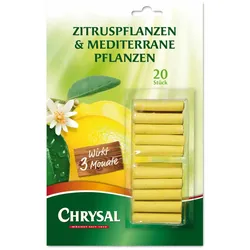 Chrysal Zitrus- & Mediterrane Pflanzen Düngestäbchen - 20 Stück