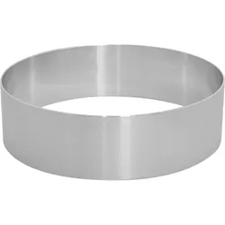 Gastro Schneider Alu-Tortenringe 260 x 80 mm, silber | Mindestbestellmenge 4 Stück