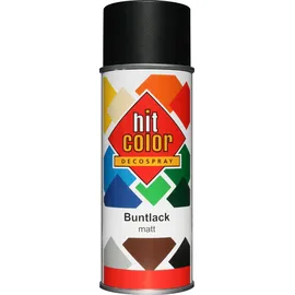 OEM Hitcolor Sprühlack Schwarz matt 0,4 l