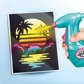 Airbrush Plush Airbrush Art Poster Maker Kit mit elektrischer Airbrushpistole mehrfarbig
