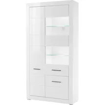 Home Affaire Vitrine 100 x 35 x 198 cm Weiß