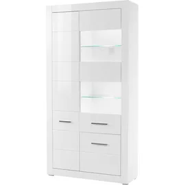 Home Affaire Vitrine 100 x 35 x 198 cm Weiß