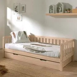Kojenbett Kiefer im Skandi Design White Wash