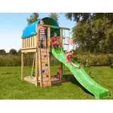 Jungle Gym Spielturm JUNGLE GYM "Jungle Villa", beige (natur), Spieltürme, KinderB:170cm H:274cm T:392cm, Holz, BxTxH: 170x392x274 cm, B:170cm H:274cm T:392cm