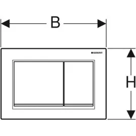 Geberit Omega30 Betätigungsplatte schwarz/schwarz matt 115.080.DW.1