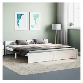 vidaXL Massivholzbett 180 x 200 cm Weiß
