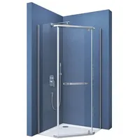 Doporro Fünfeckdusche Duschkabine Rav08K 100x100x190cm Duschabtrennung inkl. 4cm flacher