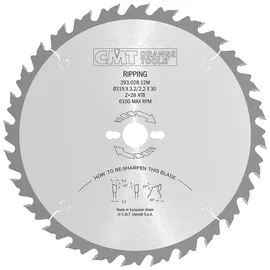 CMT Kreissägeblatt 315 x 3,2 / 2,2 x 30 Z=28