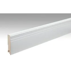 MeisterWerke Fussleiste Hamburger Profil 18/80 mm  Weiß streichfähig DF 2222 - 2380 mm