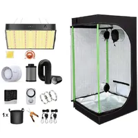 Jung Growbox Komplettset 150W LED, 80 x 80 x 180 cm Schwarz