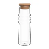 LEONARDO Karaffe 900 ml SOLE, 900 ml - Transparent - Borosilikatglas - mit Korkdeckel
