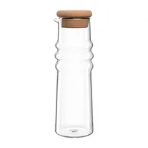 LEONARDO Karaffe 900 ml SOLE, 900 ml - Transparent - Borosilikatglas - mit Korkdeckel