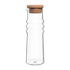 LEONARDO Karaffe 900 ml SOLE, 900 ml - Transparent - Borosilikatglas - mit Korkdeckel