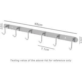 Intirilife Garderobenleiste Modell C Silber