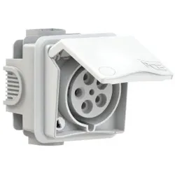 PCE 895-9v CEE-Unterputzsteckdose inkl. UP-Dose Design 32A 5p 9h IP44 (weiß) 8959v