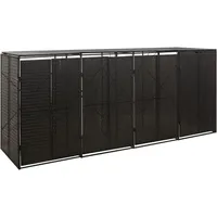 vidaXL Mülltonnenbox 274 x 80 x 117 cm schwarz