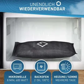 FlipLine Auto 1kg [Made in Germany] +ANTI-RUTSCH-PAD wiederverwendbarer Auto Entfeuchter (40% Absorption) gegen beschlagene Autoscheiben - Schwarz