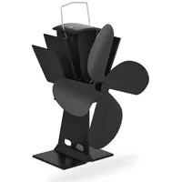 Relaxdays Ofenventilator Aluminium 25 x 14 cm schwarz