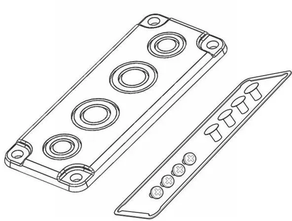 Flange set size 2 2xm20/32+2xm25/40