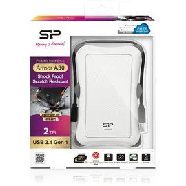 Silicon Power Armor A30 2 TB USB 3.2 weiß/grau SP020TBPHDA30S3W