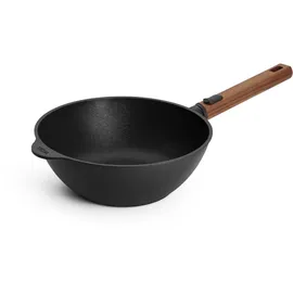 WOLL "Eco Logic QXR Guss-Wok- und Rührpfanne", schwarz, H:9cm Ø:24cm, Pfannen, Wok, PFAS-freie Diamond-QXR - Beschichtung