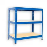 Kellerregal mit Holzböden Biedrax 35 x 60 x 90 cm blau - 3 Fachböden MDF