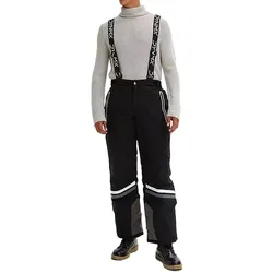 Ski-Funktions-Hose für Herren mit Schneefang Thermo-Hose Straight-Leg Schnee-Hose Regular-Fit 905129 Schwarz - 50
